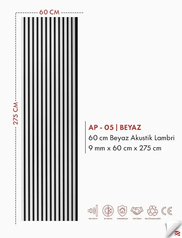 60cm Akustik Panel + Silikon Hediye görseli 1