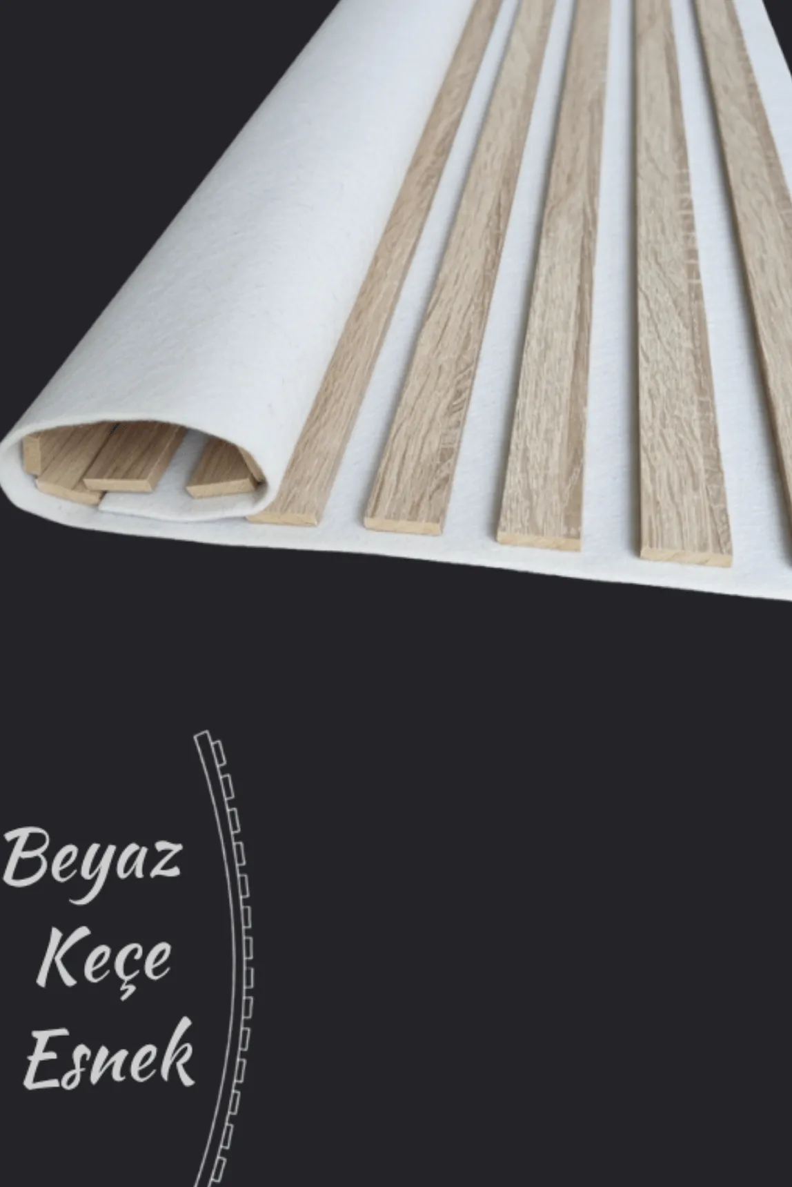 Akustik Duvar Paneli Beyaz Keçe 60x275 (AP-05-WB) görseli 1
