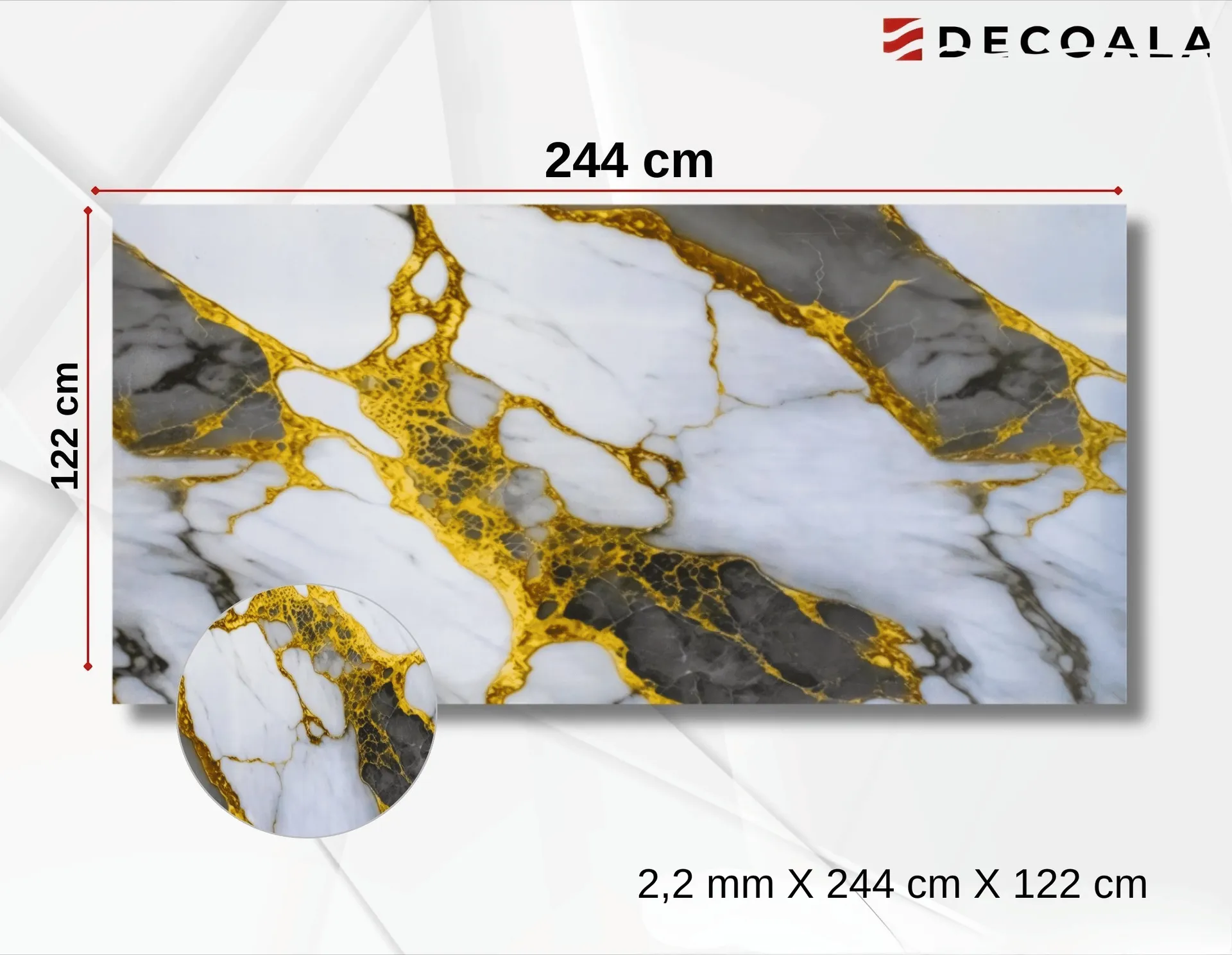 Volcano Gold Grey PVC Duvar Paneli (DM-28-885E) görseli 1