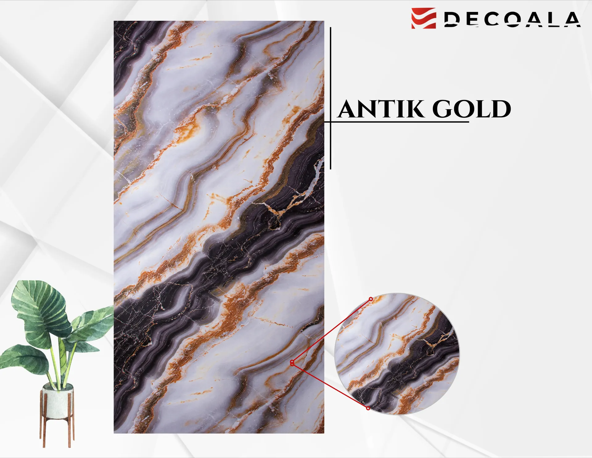 Antik Gold PVC Duvar Paneli (DM-325) görseli 2