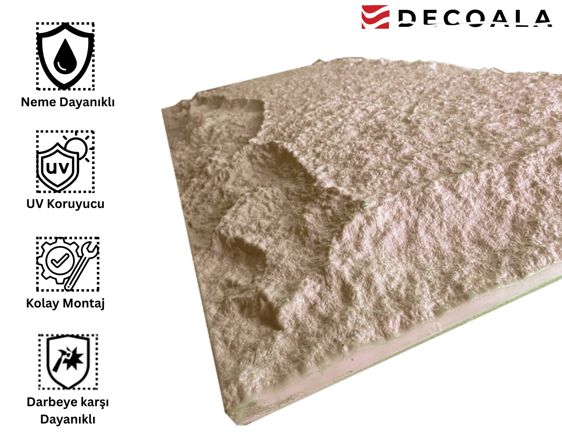 SANDSTONE KAYA GÖRÜNÜMLÜ POLİÜRETAN PANEL görseli 3