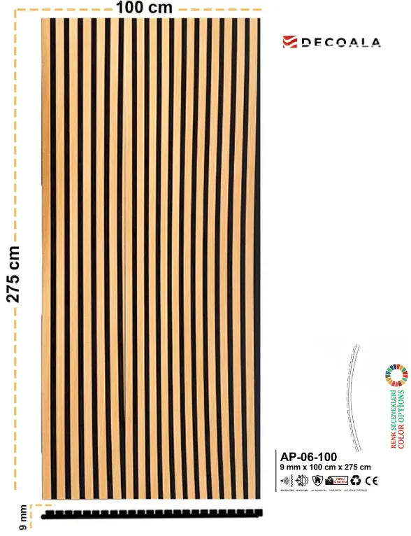 100 cm AKUSTİK LAMBRİ görseli 4