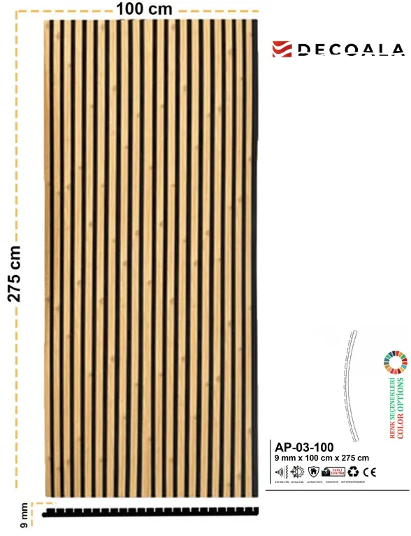 100 cm AKUSTİK LAMBRİ görseli 7