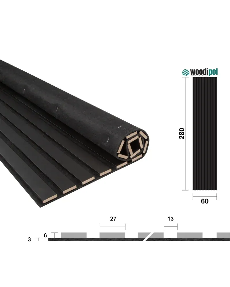 Woodipol Siyah 60*280 cm görseli 1