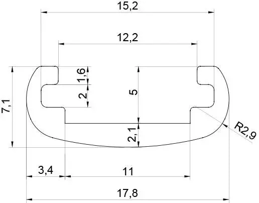 12X7 OVAL AVİZE LED PROFİLİ görseli 2