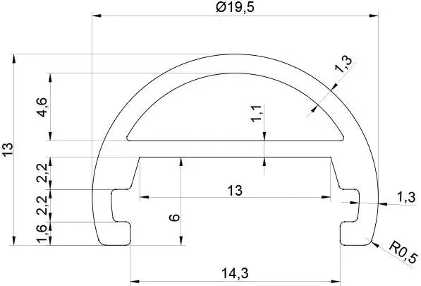 14X13 YUVARLAK AVİZE LED PROFİLİ görseli 2
