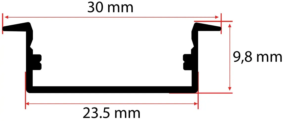10X23 Kanatlı LED Profili görseli 3