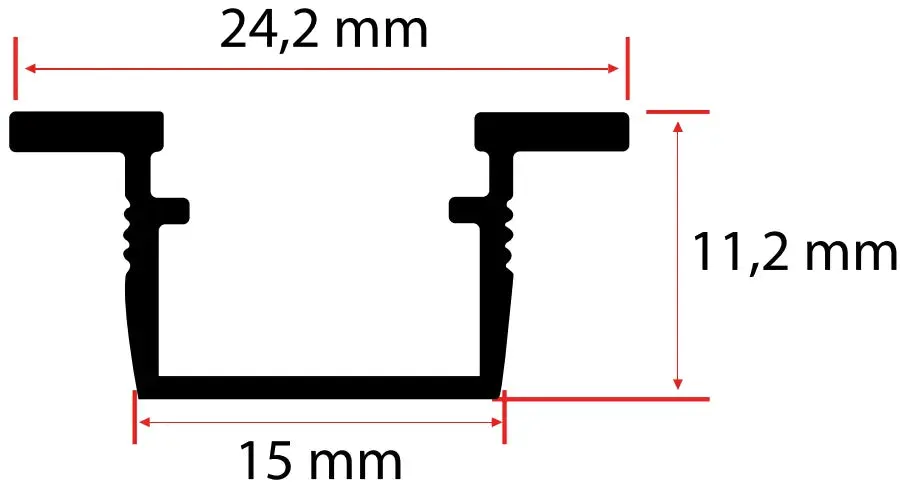 12X24 Kanatlı LED Profili görseli 3