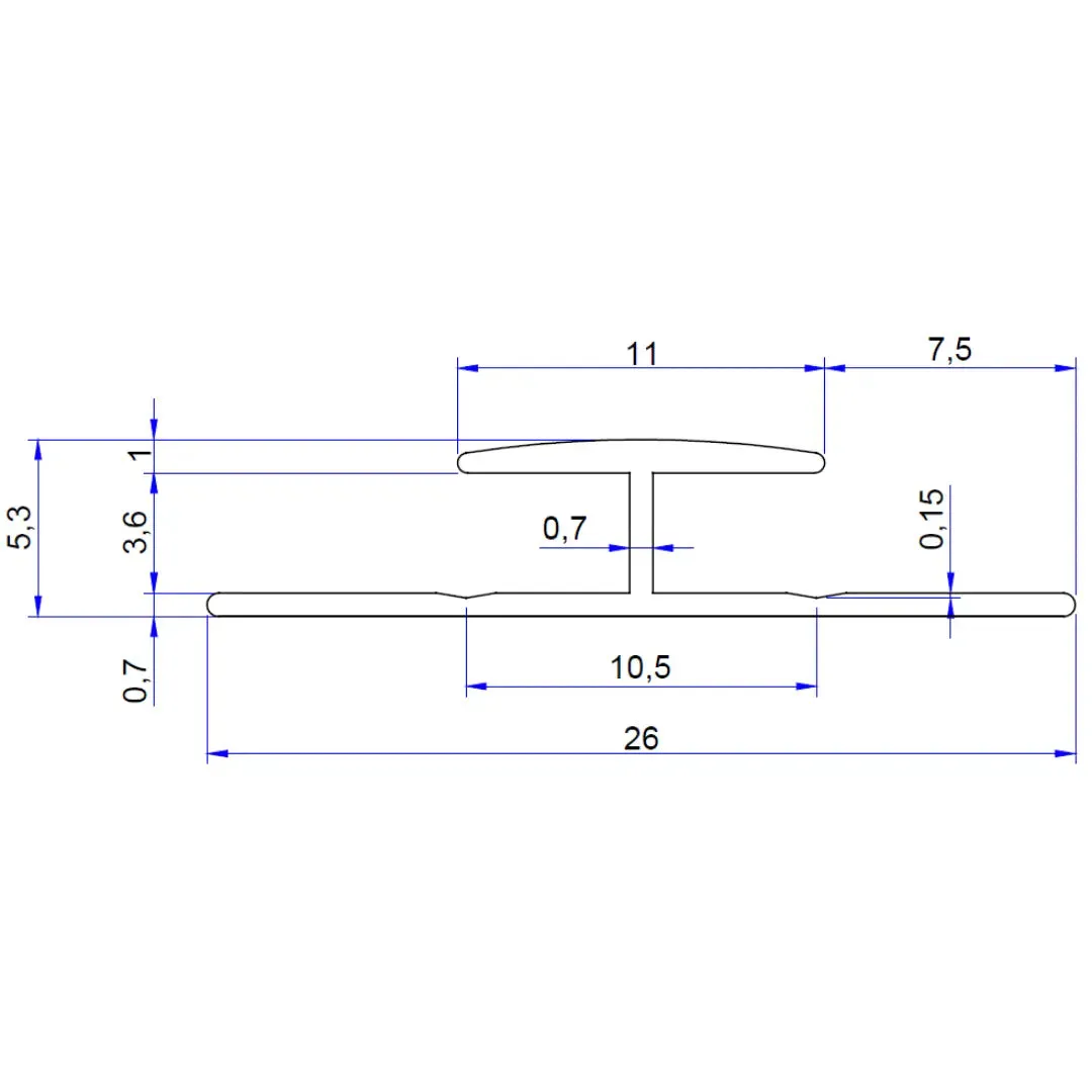 PVC Duvar Panel H Birleşim Profili görseli 5